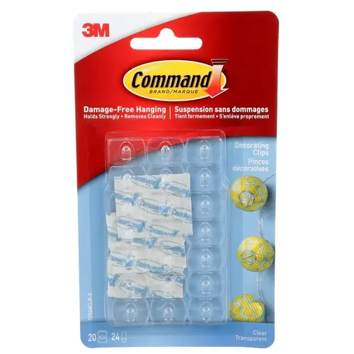 Decorating Clip, 0.5 lb, Plastic, Clear Decorating Clip, 0.5 lb, Plastic, Clear