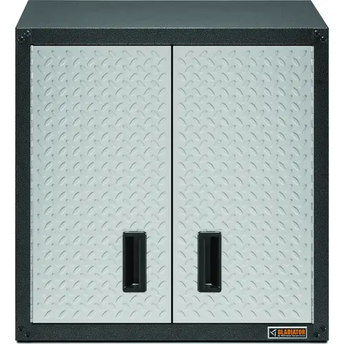 Gear Box, 150 lb, 2-Shelf, Steel, Silver Tread