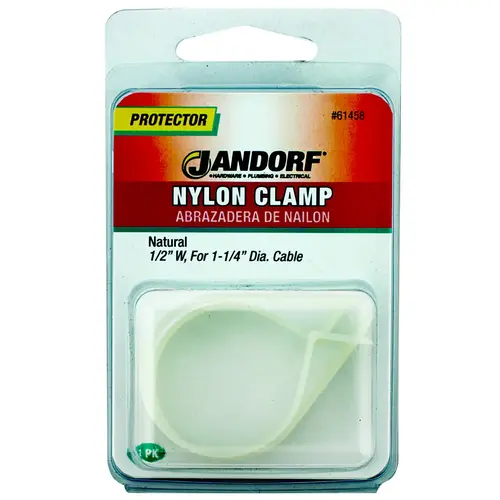 Cable Clamp, Nylon, Natural Cable Clamp, Nylon, Natural