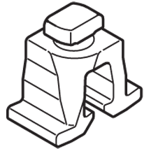 CRL-U.S. Aluminum NC900 Face Cap Retainer Clip White - pack of 200