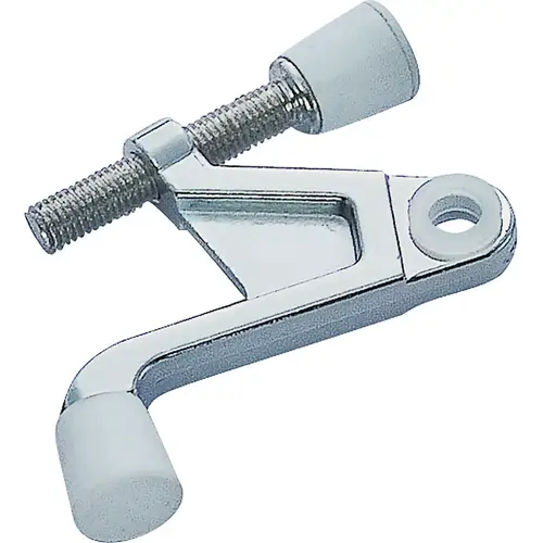 Heavy-Duty Hinge Pin Door Stop, 2-3/4 in Projection, Die-Cast Zinc & Plastic, Chrome Heavy-Duty Hinge Pin Door Stop, 2-3/4 in Projection, Die-Cast Zinc & Plastic, Chrome