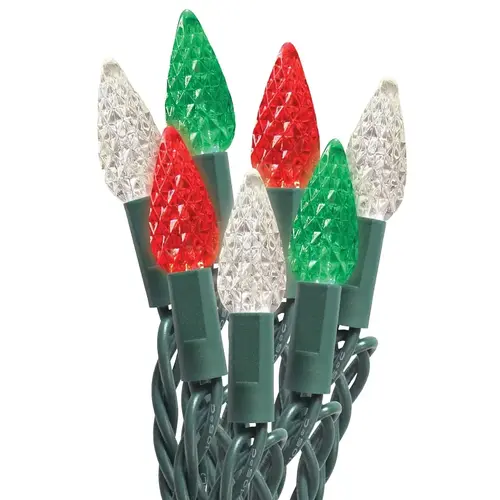 String Lights, 50-Lamp, R/G/W, Mini Lamp, 20,000 hrs Average Life, 11 ft L String Lights, 50-Lamp, R/G/W, Mini Lamp, 20,000 hrs Average Life, 11 ft L