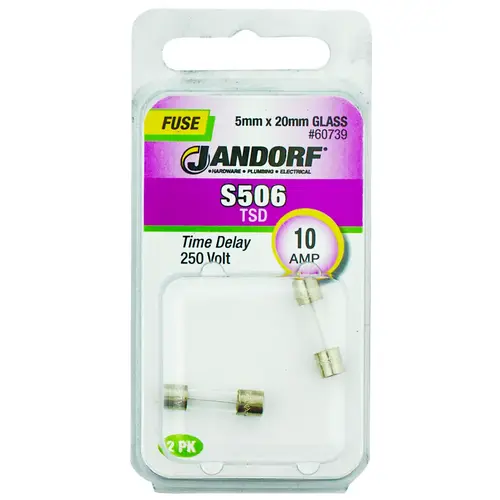 Time Delay Fuse, 10 A, 250 V, 100 A Interrupt, Glass Body Time Delay Fuse, 10 A, 250 V, 100 A Interrupt, Glass Body