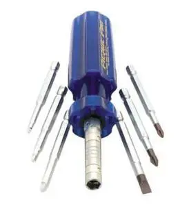 Picquic SUPER 8 Plus Multi-Bit Screwdriver #1 #2 #3 Robertson #1 #2 Phillips 3/16 in 1/4 in Slotted Drive 98880 Picquic SUPER 8 Plus Multi-Bit Screwdriver #1 #2 #3 Robertson #1 #2 Phillips 3/16 in 1/4 in Slotted Drive 98880
