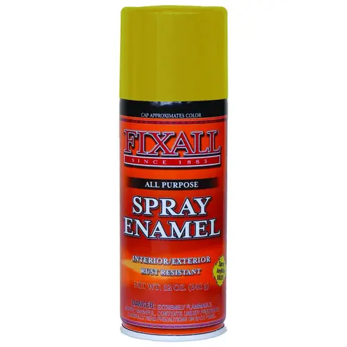 Enamel Spray Paint, Cat Yellow, 12 oz, Aerosol Can Enamel Spray Paint, Cat Yellow, 12 oz, Aerosol Can