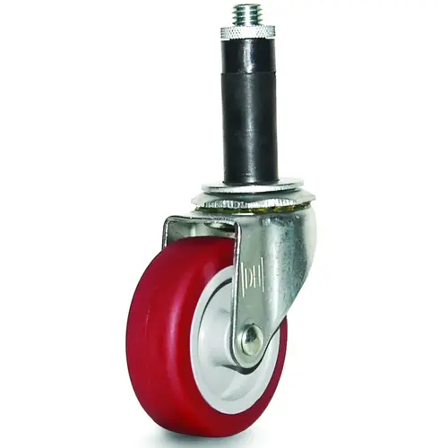 Swivel Caster, 4 in Dia Wheel, 1 in W Wheel, Polyurethane Wheel, 150 lb Zinc Swivel Caster, 4 in Dia Wheel, 1 in W Wheel, Polyurethane Wheel, 150 lb Zinc