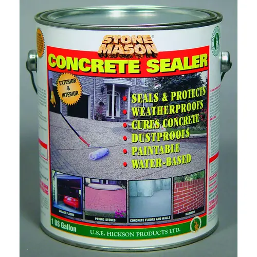 Stone Mason Series Premium Concrete Sealer, Clear, Liquid, 3.78 L
