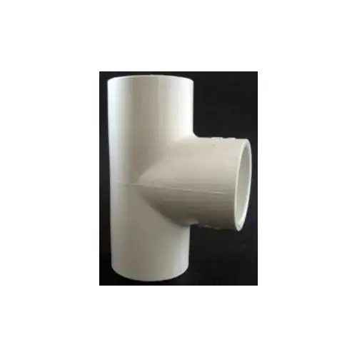 Pipe Tee, 1-1/2 in, Socket, PVC, White, SCH 40 Schedule, 150 psi Pressure Pipe Tee, 1-1/2 in, Socket, PVC, White, SCH 40 Schedule, 150 psi Pressure