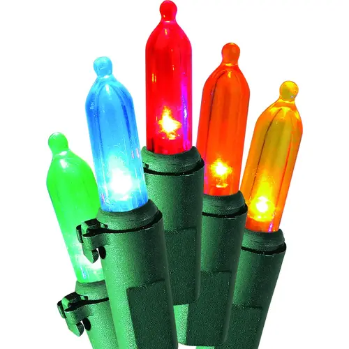 V40841-49 Light Set, Christmas, 120 V, 4.8 W, 100-Lamp, LED Lamp, Blue/Green/Orange/Red/Yellow Lamp - pack of 12 V40841-49 Light Set, Christmas, 120 V, 4.8 W, 100-Lamp, LED Lamp, Blue/Green/Orange/Red/Yellow Lamp - pack of 12