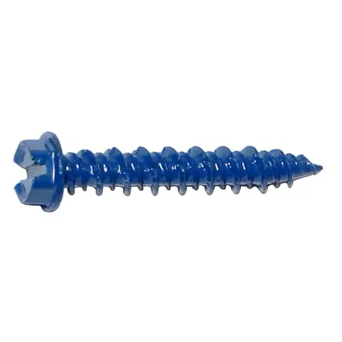 09260 Masonry Screw, 3/16 in Dia, 1-1/4 in L, Steel Blue Ruspert - pack of 100 09260 Masonry Screw, 3/16 in Dia, 1-1/4 in L, Steel Blue Ruspert - pack of 100