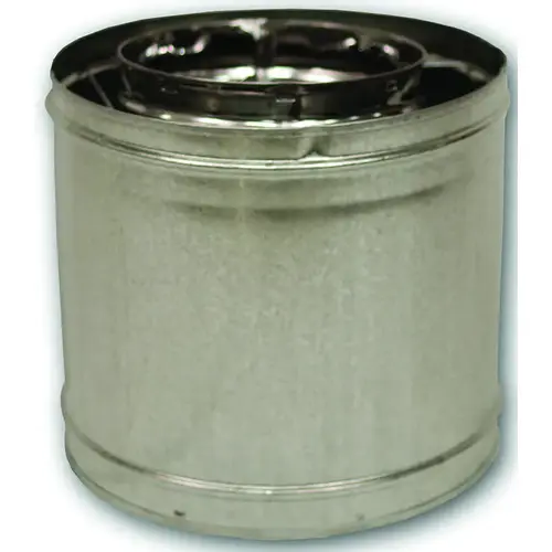 Chimney Pipe, 12-3/8 in OD, 12 in L, Galvanized Steel
