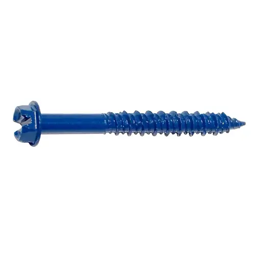 09268 Masonry Screw, 1/4 in Dia, 2-1/4 in L, Steel Blue Ruspert - pack of 100 09268 Masonry Screw, 1/4 in Dia, 2-1/4 in L, Steel Blue Ruspert - pack of 100