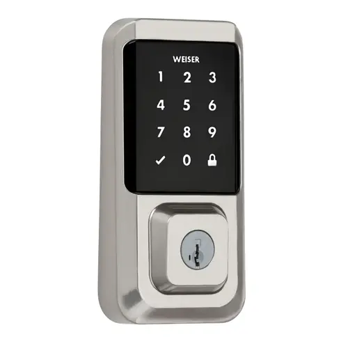 Halo Series Electronic Smart Lock, Grade 2 Grade, Keyed, Touchscreen Key, Satin Nickel, Residential Halo Series Electronic Smart Lock, Grade 2 Grade, Keyed, Touchscreen Key, Satin Nickel, Residential