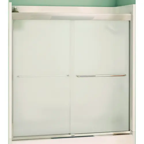 Aura Bathtub Door, Semi Frame, Mistelite Glass, Bypass/Sliding Door, 1/4 in Glass Aura Bathtub Door, Semi Frame, Mistelite Glass, Bypass/Sliding Door, 1/4 in Glass
