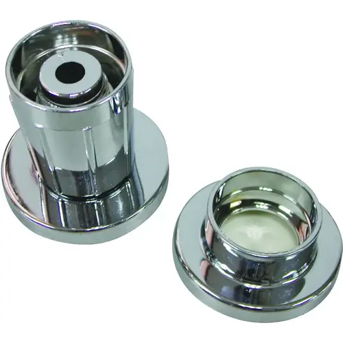 Shower Rod Flange, Adjustable, ABS/Rubber, Silver, For: 1 in OD Shower Rod Shower Rod Flange, Adjustable, ABS/Rubber, Silver, For: 1 in OD Shower Rod