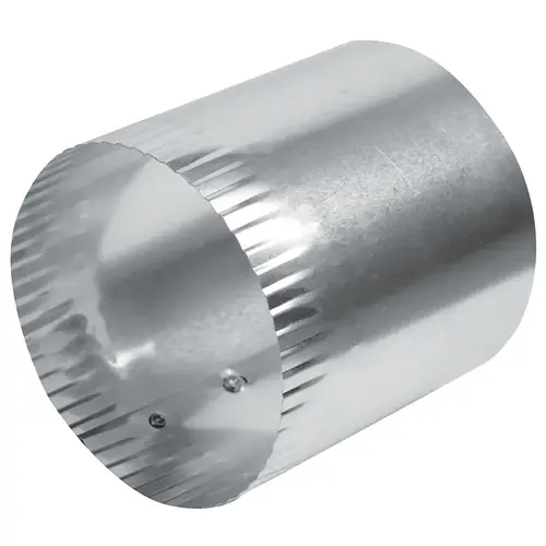 Duct Connector, 4 in Union, Aluminum Silver