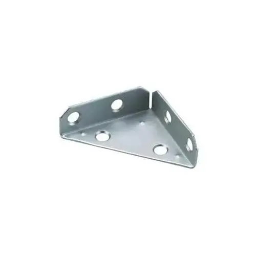 Multi-Position 3-Sided Corner Brace, 3 in L, 3 in W, 3/4 in H, Steel, Zinc Multi-Position 3-Sided Corner Brace, 3 in L, 3 in W, 3/4 in H, Steel, Zinc