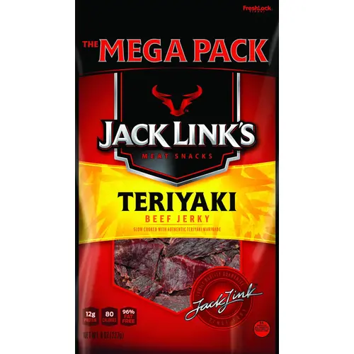 Beef Jerky, Teriyaki Flavor, 8 oz Mega Beef Jerky, Teriyaki Flavor, 8 oz Mega