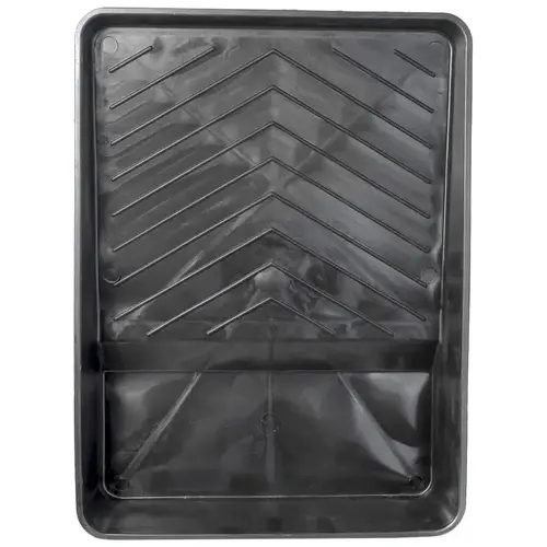 Paint Tray, 10-1/2 in L, 9 in W, 1 qt Capacity, Plastic, Black