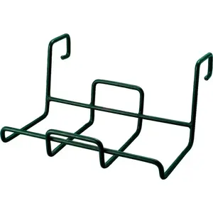 Landscapers Select GB-4327 Square Planter Holder with Hanger, Steel, Black, Powder coated