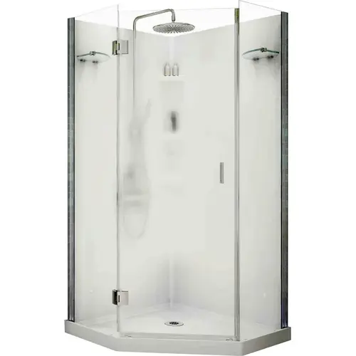 SHOWER STALL KIT ANGL 36X36IN White