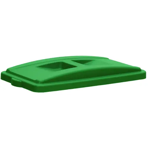 Wall Hugger Receptacle Lid with Handle, 16, 23 gal, Plastic, Green Wall Hugger Receptacle Lid with Handle, 16, 23 gal, Plastic, Green