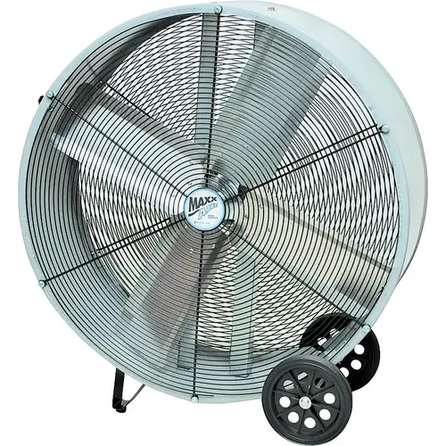 Portable Barrel Fan, 120 V, 2-Speed, 4050 to 5000 cfm Air, Red