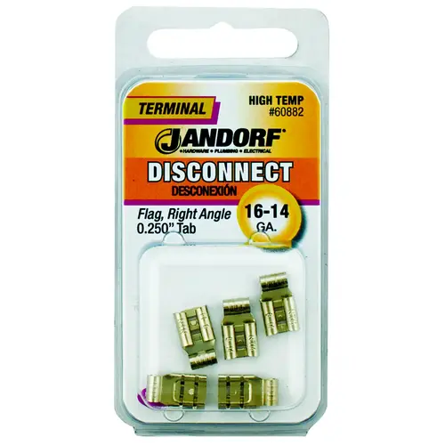 Disconnect Terminal, 16 to 14 AWG Wire, Copper Contact - pack of 5 Disconnect Terminal, 16 to 14 AWG Wire, Copper Contact - pack of 5
