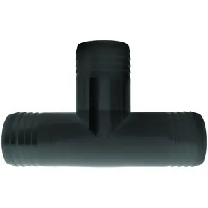 Green Leaf T 114 P Green Leaf Hose Adapter Tee, 1-1/4 in, Hose Barb, Polypropylene, Black