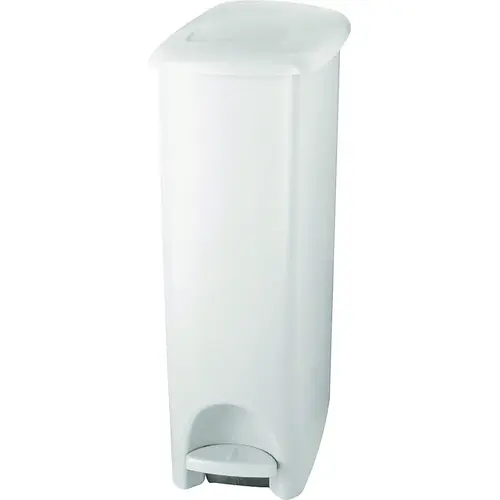 FG284802WHT Waste Basket, 45 qt Capacity, Plastic, White, 24 in H FG284802WHT Waste Basket, 45 qt Capacity, Plastic, White, 24 in H