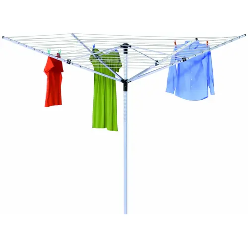 DRY-05262 Umbrella Clothes Dryer, 57 in L, Steel, White