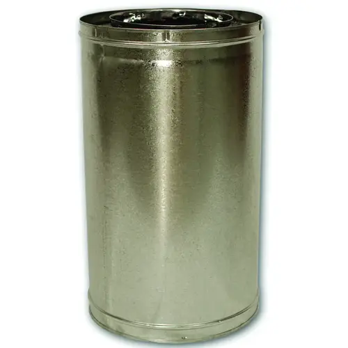 Chimney Pipe, 12-3/8 in OD, 18 in L, Galvanized Steel