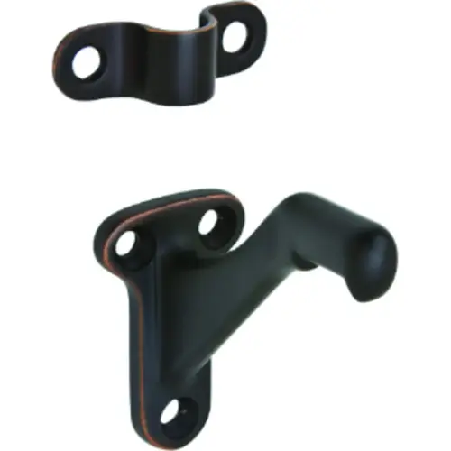 Handrail Bracket, Brass, Aged Bronze