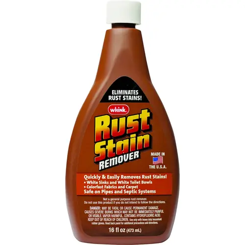 Whink 0 Rust and Stain Remover, 16 oz, Liquid, Acrid