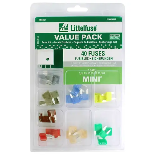 Fuse Kit, 32 VAC/VDC, 3 to 30 A - pack of 40 Fuse Kit, 32 VAC/VDC, 3 to 30 A - pack of 40