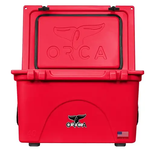 Cooler, 40 qt Cooler, Red, Up to 10 days Ice Retention