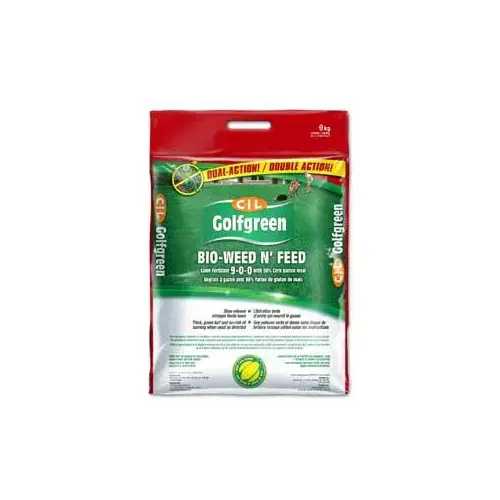 2005451 Organic Lawn Fertilizer, 9 kg, Granular, 9-0-0 N-P-K Ratio Brown
