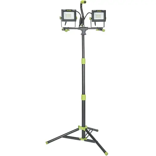 Work Light with Tripod, 120 V, 70 W, 2-Lamp, LED Lamp, 8000 Lumens Lumens, 5000 K Color Temp