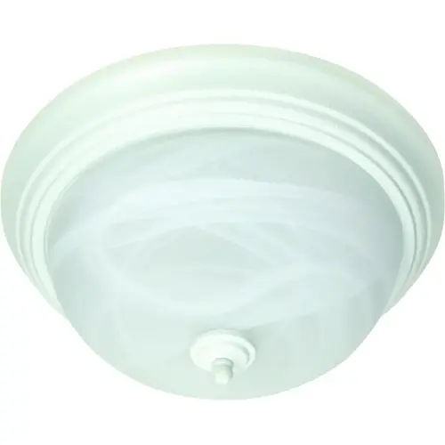 Two Light Flush Mount Ceiling Fixture, 120 V, 75 W, 2-Lamp, A19 or CFL Lamp Two Light Flush Mount Ceiling Fixture, 120 V, 75 W, 2-Lamp, A19 or CFL Lamp