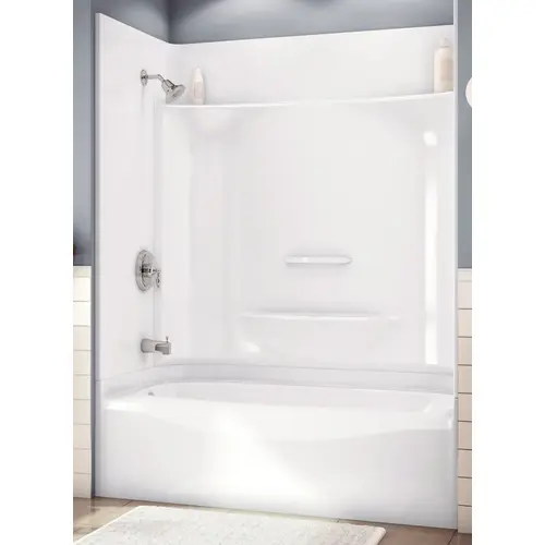 Left Hand Drain, White