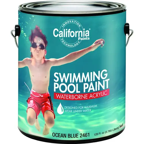 Pool Paint, Matte, Blue, 1 gal Pool Paint, Matte, Blue, 1 gal