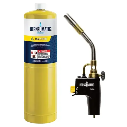 TS8000BZKC Torch Kit, Propane, Trigger Igniter, 3400 deg F Propane, 3600 deg F MAPP