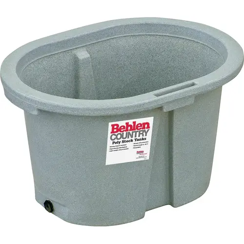 Farm Stock Tank, Round, 65 gal Capacity, Polyurethane, Granite Tan