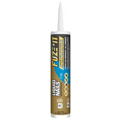 FUZE IT LN-2000 Construction Adhesive, Gray, 9 oz Cartridge FUZE IT LN-2000 Construction Adhesive, Gray, 9 oz Cartridge