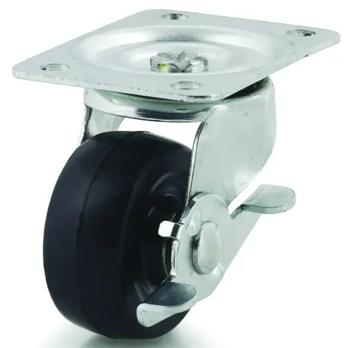 C-GD25HRSB Swivel Caster, 2-1/2 in Dia Wheel, 1-1/8 in W Wheel, Rubber Wheel, 200 lb C-GD25HRSB Swivel Caster, 2-1/2 in Dia Wheel, 1-1/8 in W Wheel, Rubber Wheel, 200 lb