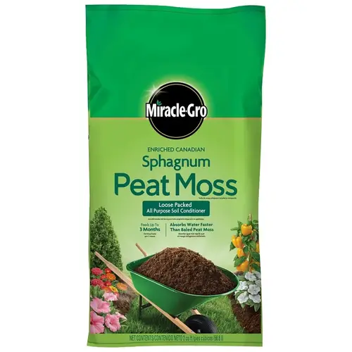 Sphagnum Peat Moss Soil Conditioner, Solid, Earthy Bag