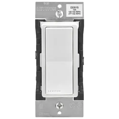 Decora Digital R00-DDS15-BDM Dual Voltage Switch with Timer, 1 -Pole, 3 -Way, 120/277 VAC, 60 Hz, Bluetooth Light Almond/White Decora Digital R00-DDS15-BDM Dual Voltage Switch with Timer, 1 -Pole, 3 -Way, 120/277 VAC, 60 Hz, Bluetooth Light Almond/White
