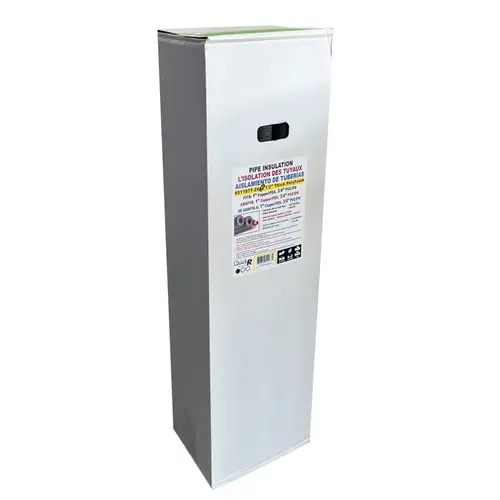 Pipe Insulation, 46 in L, Poly, Charcoal, 1 in Pipe - pack of 20