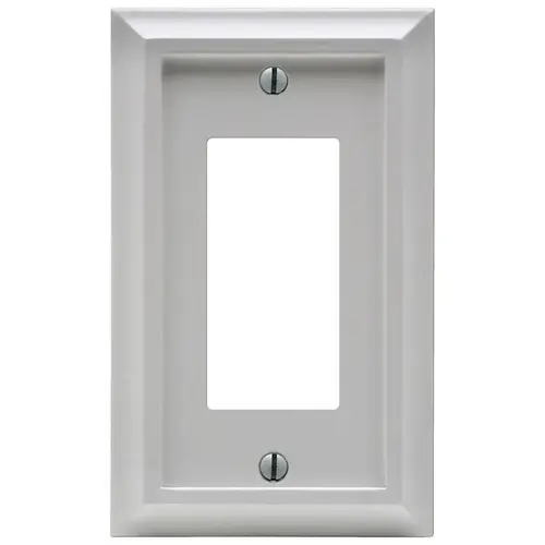 Deerfield Wallplate, 1 -Gang, Wood, White Deerfield Wallplate, 1 -Gang, Wood, White