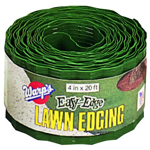 Easy-Edge LE-420-G Lawn Edging, 20 ft L, 4 in H, Plastic, Green